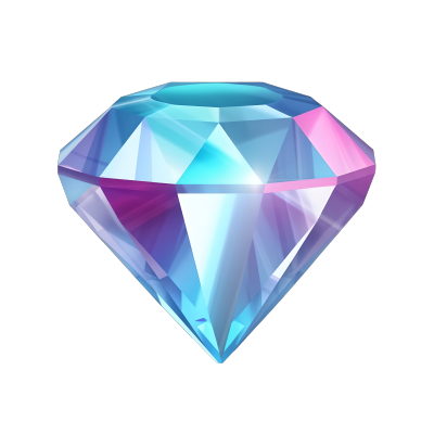 钻石蓝紫渐变创意插画
