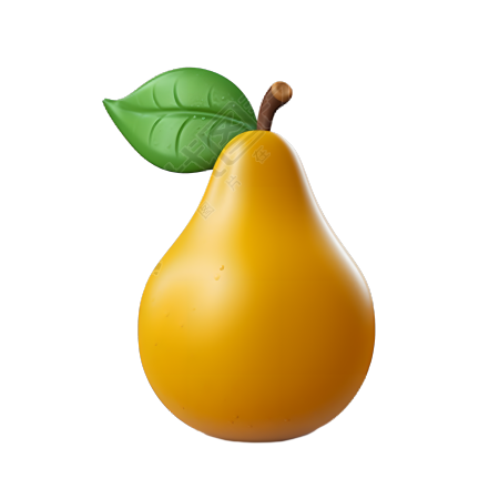 3D水果黄色梨子素材