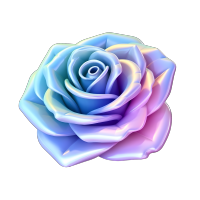 梦幻玫瑰花3D蓝紫渐变插图