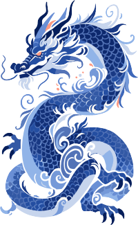 中国龙的扁画设计素材