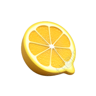 3D水果柠檬图标插画