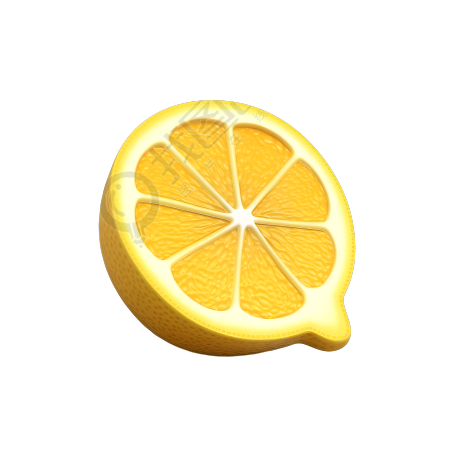 3D水果柠檬图标插画