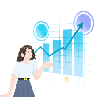 年终总结女生正在汇报工作PNG素材