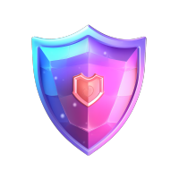 3D蓝紫渐变盾牌创意素材