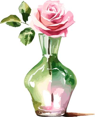 粉色玫瑰创意婚礼插图