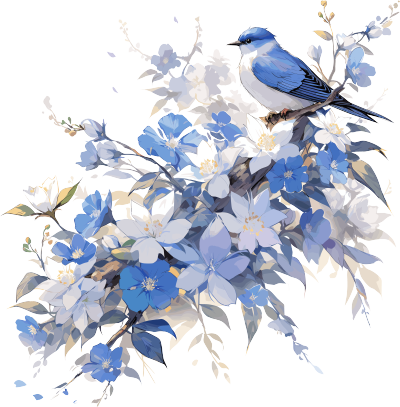 蓝雀花品味水彩画的艺术之美