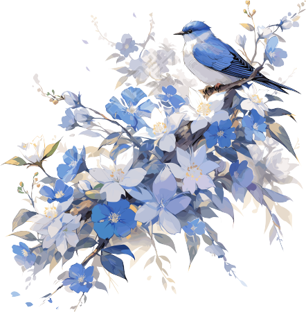 蓝雀花品味水彩画的艺术之美