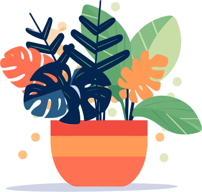 植物收藏式平面插图