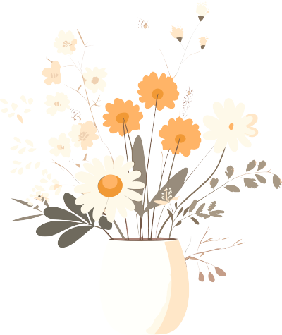 简约花卉插图设计元素