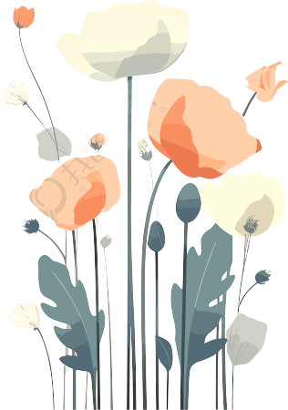 花卉插画设计素材