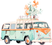 汽车水彩插画设计素材