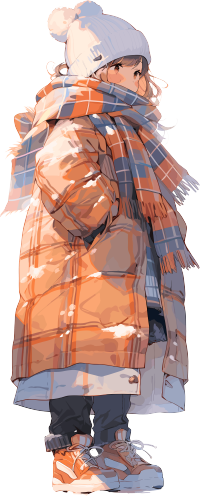 青衣女子插画设计