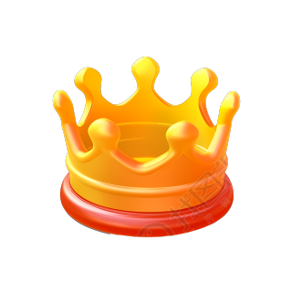 真实准确的3D黄金王冠