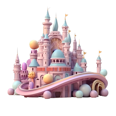梦幻城堡插画