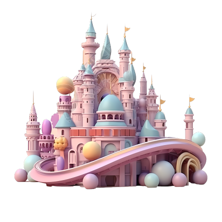 梦幻城堡插画