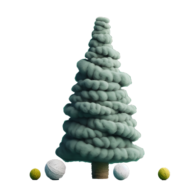 可爱毡绒圣诞树