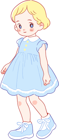 可爱小女孩简约插画设计素材