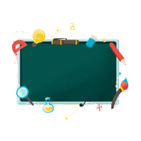学习教育环保黑板插画