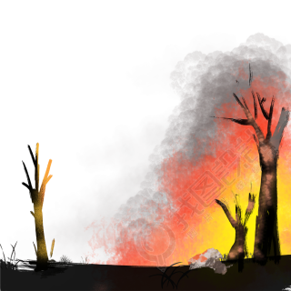 森林防火创意设计插图