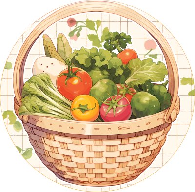 篮子里的蔬菜PNG插图