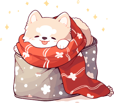 可爱小狗舒适圣诞毯子图案元素