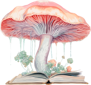 水彩蘑菇创意设计插画