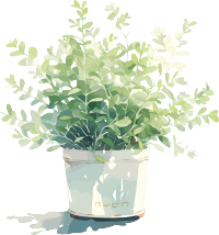 盆栽贴纸可商用插画