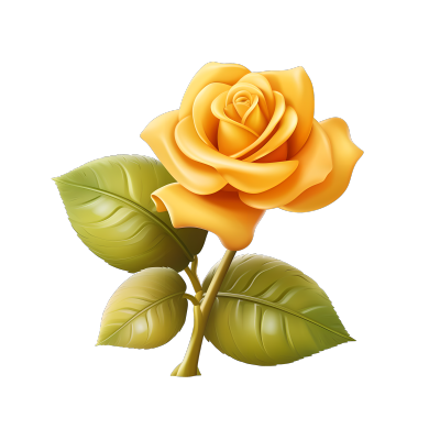 3D玫瑰花透明背景素材
