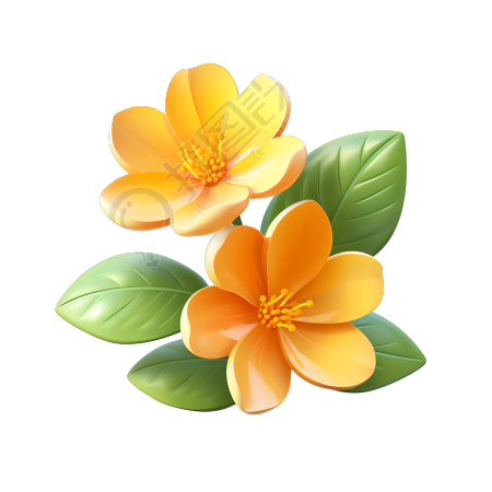 3D花卉创意设计图标素材