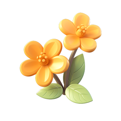 3D花卉三维花朵图标素材