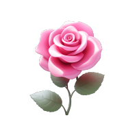3D玫瑰花PNG高清图标素材