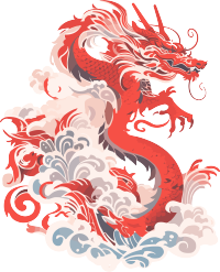 中国龙简约中国风素材