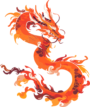 中国龙民俗表演商业设计元素