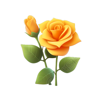 3D玫瑰花商业设计元素