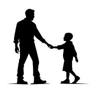 人物剪影黑色全身剪影插图