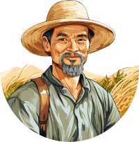 草帽农夫插画设计元素