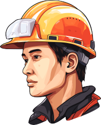 工人透明背景可商用插画