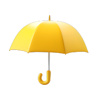 3D雨伞可商用插图