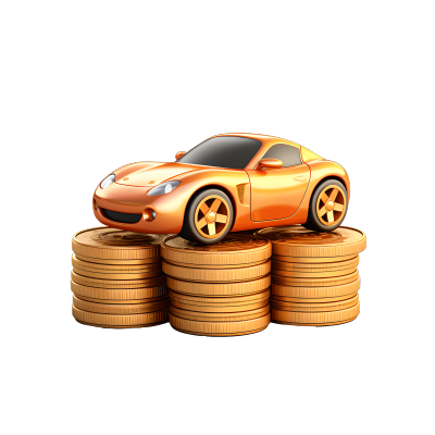 3D金币汽车图案素材
