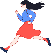 运动女孩插画PNG素材