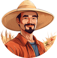 农民透明背景插画