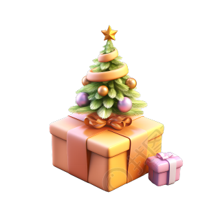 3D圣诞树可商用插图