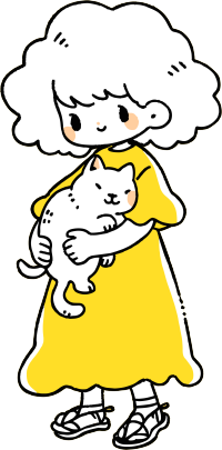 卡通小女孩黄色连衣裙素材