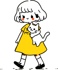 卡通小女孩插画素材