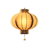 中式灯笼简约金色渐变插图