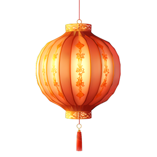 中式灯笼三维商用插图
