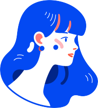 卡通女孩图标插图