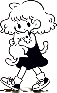 卡通小女孩PNG透明背景素材