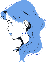 卡通女孩扁平化创意设计素材