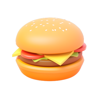 3D汉堡可商用插图